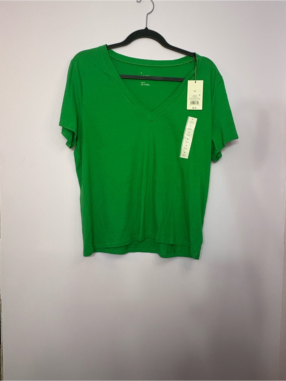a new day Bright Green V-Neck Short Sleeve Tee